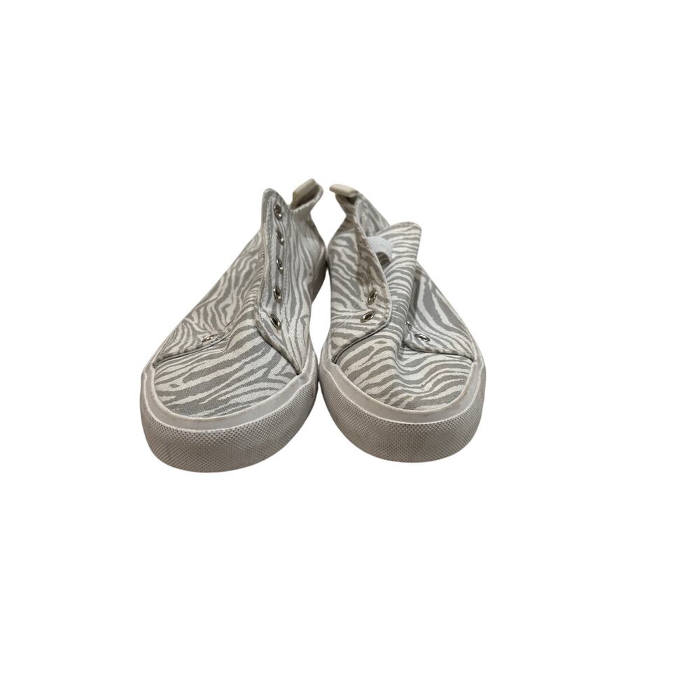 Serra Women’s Zebra Print Canvas Slip-On Sneakers Memory Foam Size 8